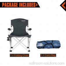 KingCamp Aluminum Portable Heavy Duty Folding Camping Chair With Comfortable Smooth armrest with Carry Bag 566325982